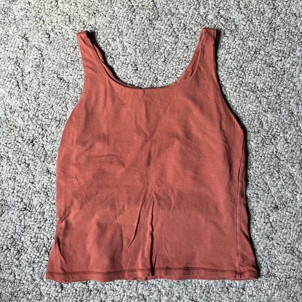 J. Jill Women's Cotton Shelf-Bra Tank Orange Size S